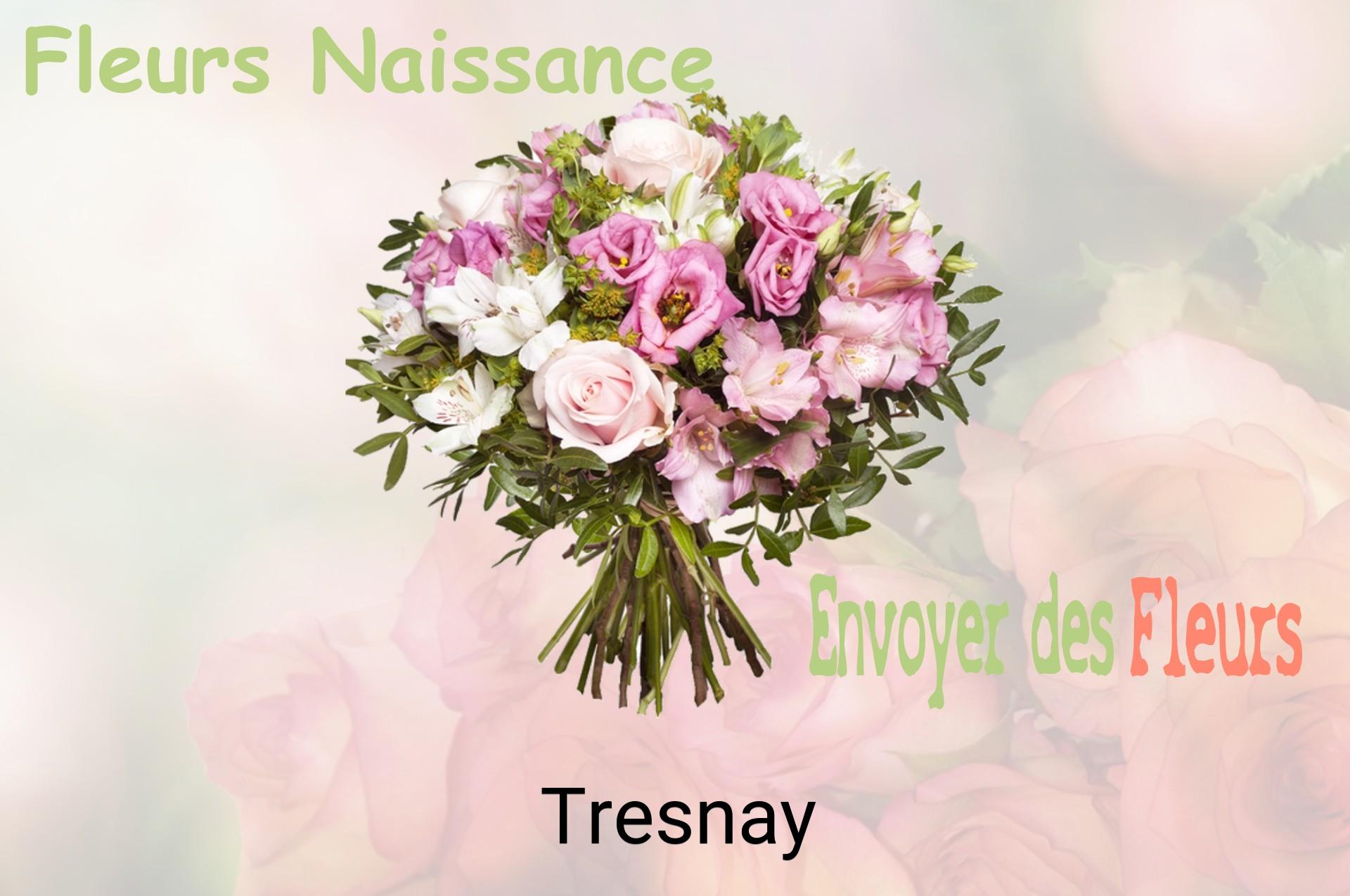 Bouquet de fleurs de naissance livré à Tresnay